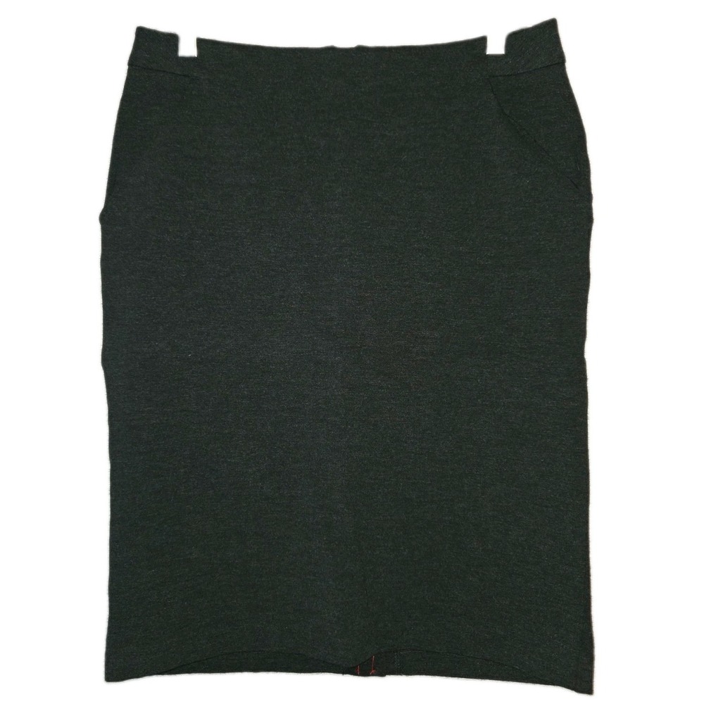 A NEW DAY Ponte Dark Gray Pencil Skirt Size 10 Career Classic Comfort Stretch